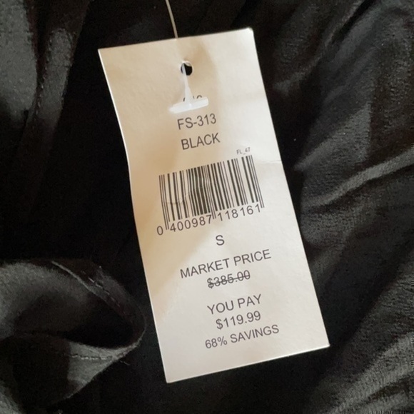 NWT 1st Sight Black Ruffle Jumpsuit wide leg small - Picture 9 of 12